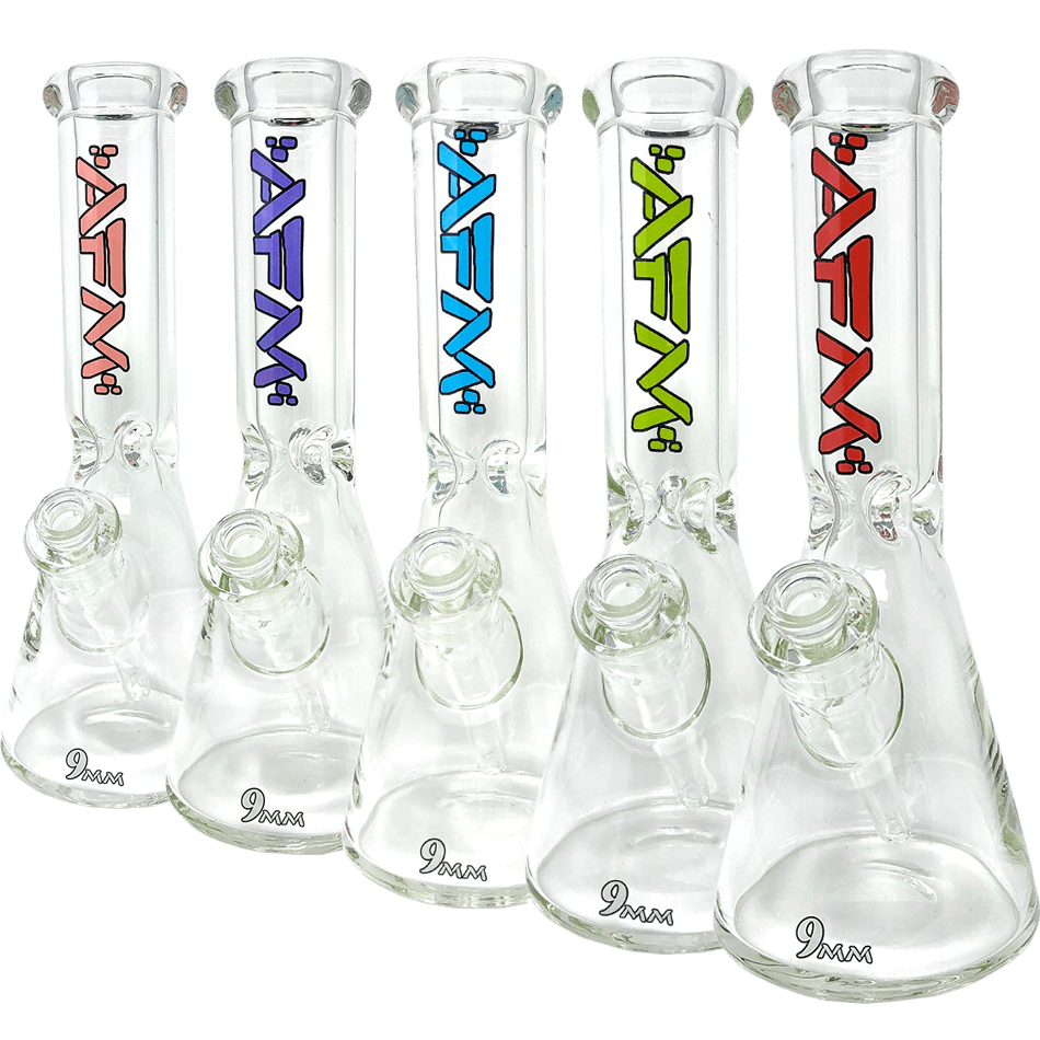 AFM Smoke Bong 12" AFM Glass Heavy Boi Clear 9mm Glass Beaker Bong