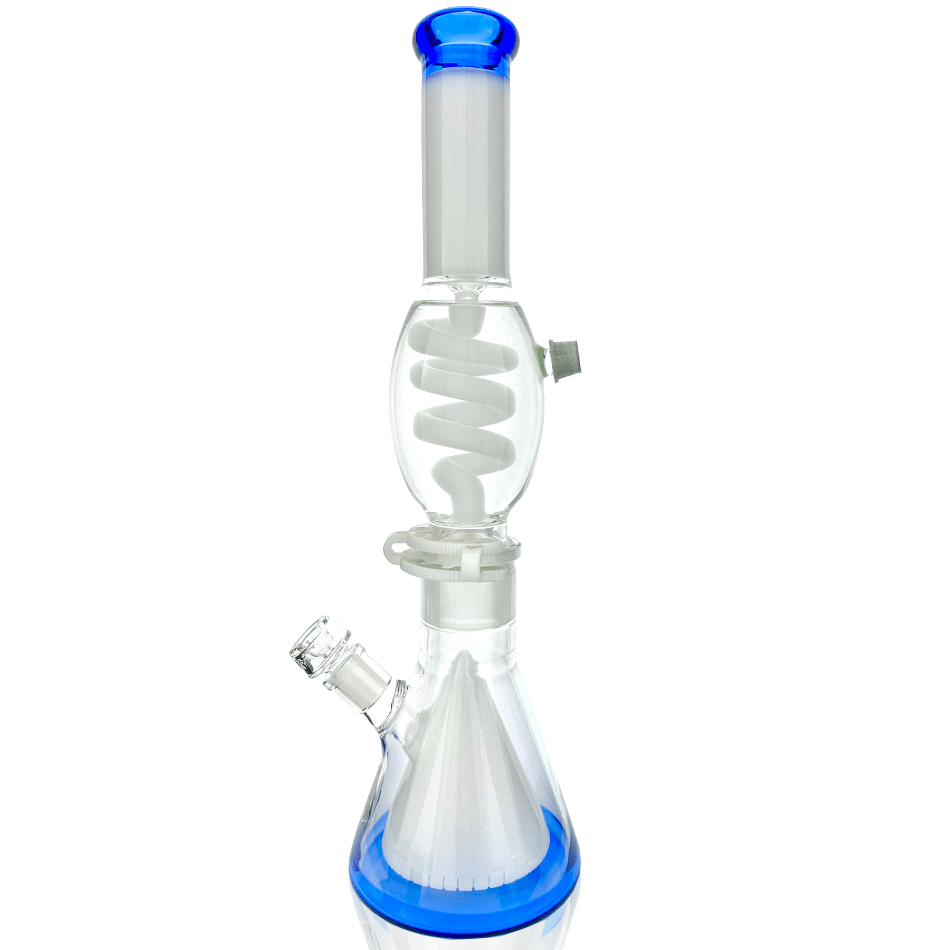 AFM Smoke Bong 16" AFM Glass UFO Pyramid Glass Freezable Coil Beaker Bong