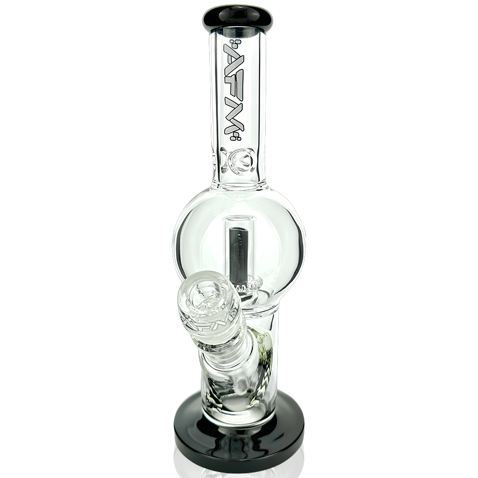 AFM Smoke Bong Black 10" AFM Bubble Glass Straight Tube Bong