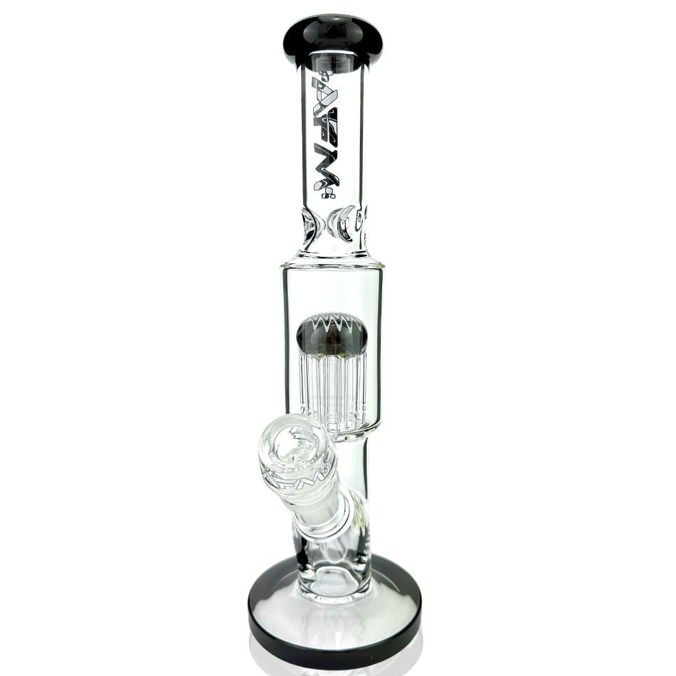 AFM Smoke Bong Black 11" AFM Glass Reversal Tree Perc Glass Mini Beaker Bong