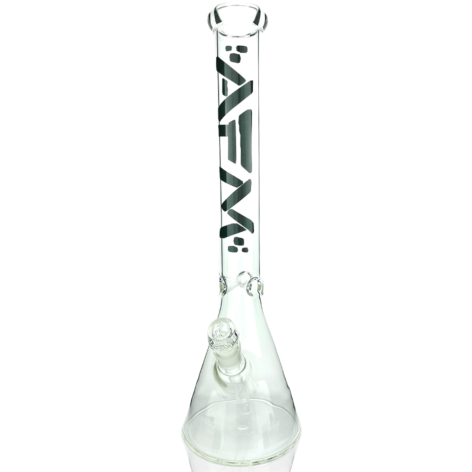 AFM Smoke Bong Black 18" AFM Clear Beaker Bong and Ash Catcher Set