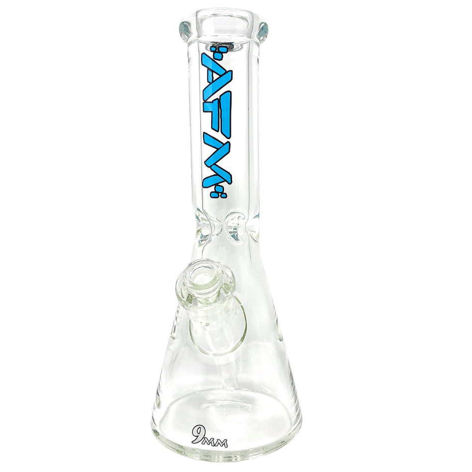 AFM Smoke Bong Blue 12" AFM Glass Heavy Boi Clear 9mm Glass Beaker Bong