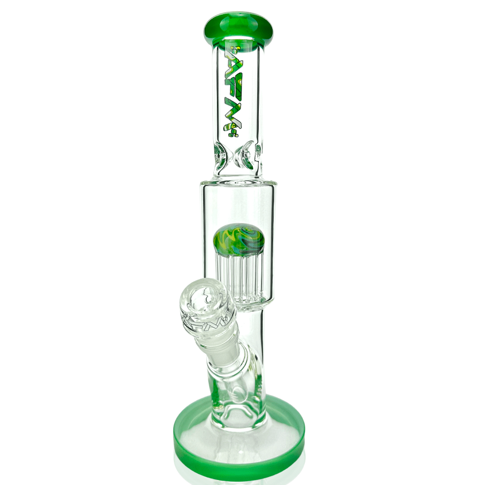 AFM Smoke Bong Forest Green 11" AFM Glass Reversal Tree Perc Glass Mini Beaker Bong