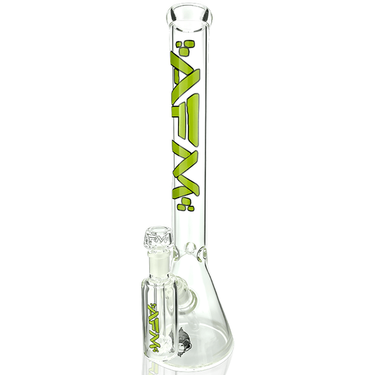 AFM Smoke Bong Green 18" AFM Clear Beaker Bong and Ash Catcher Set