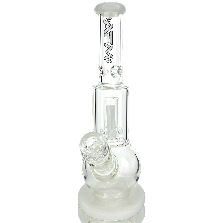AFM Smoke Bong Ivory 10" AFM Bubble Bottom Clear Beaker Bong