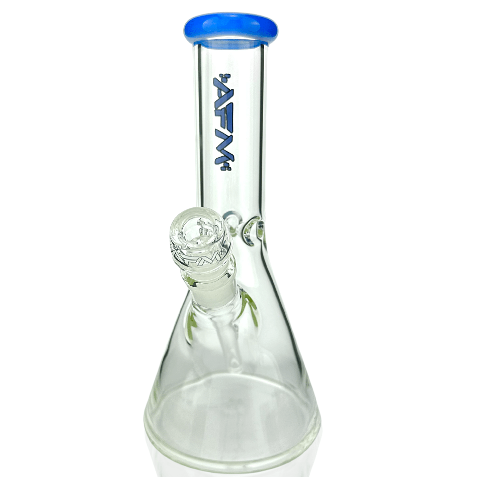 AFM Smoke Bong Jade Blue 10" AFM Glass Classic Colored Lip Beaker Bong