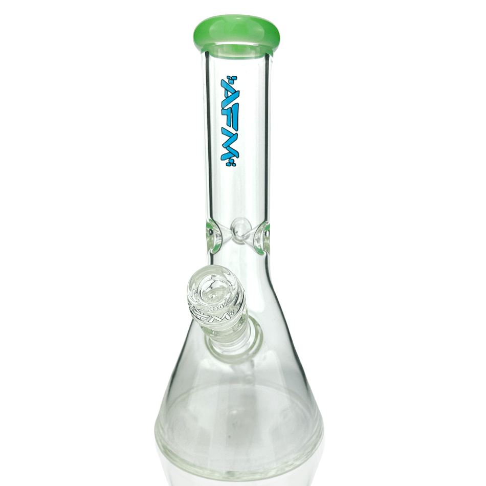 AFM Smoke Bong Mint 10" AFM Glass Classic Colored Lip Beaker Bong