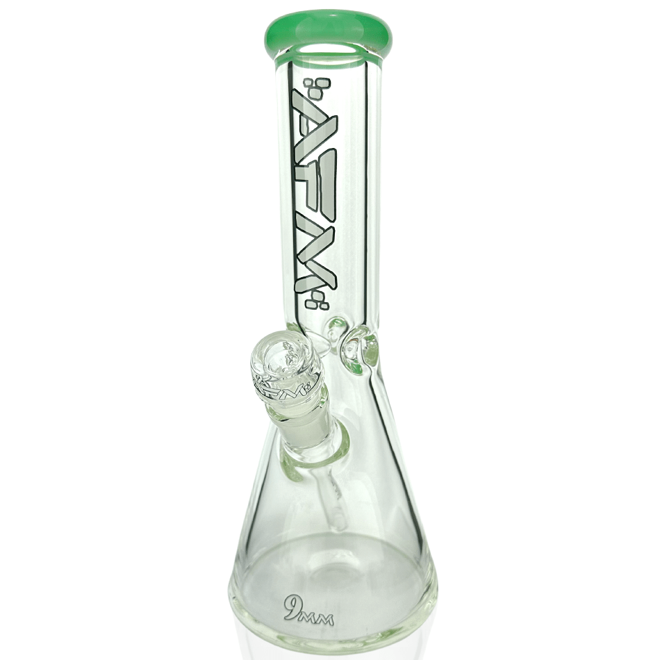 AFM Smoke Bong Mint 12" AFM Glass Heavy Boi Colored Lip Glass 9mm Beaker Bong