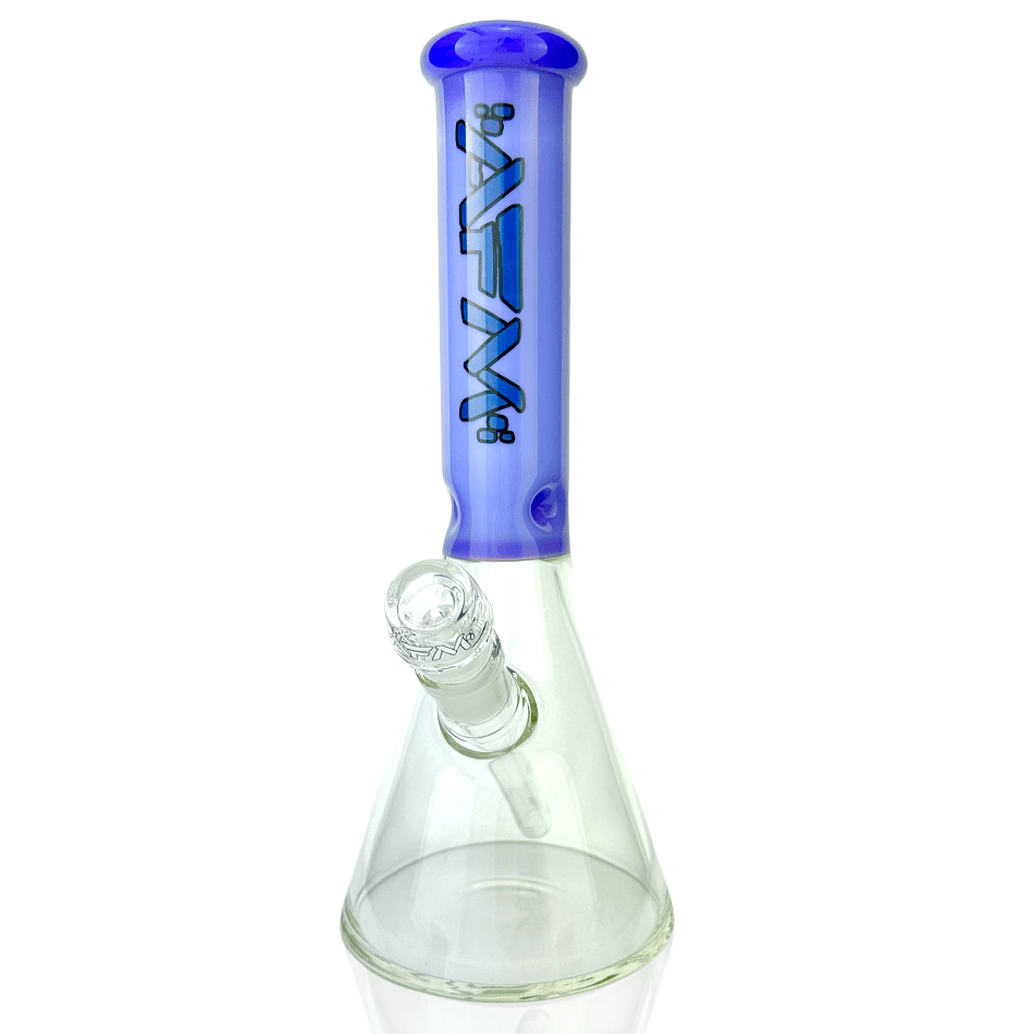AFM Smoke Bong Purple 12" AFM Glass Extraterrestrial Color Sleeve Glass Beaker Bong