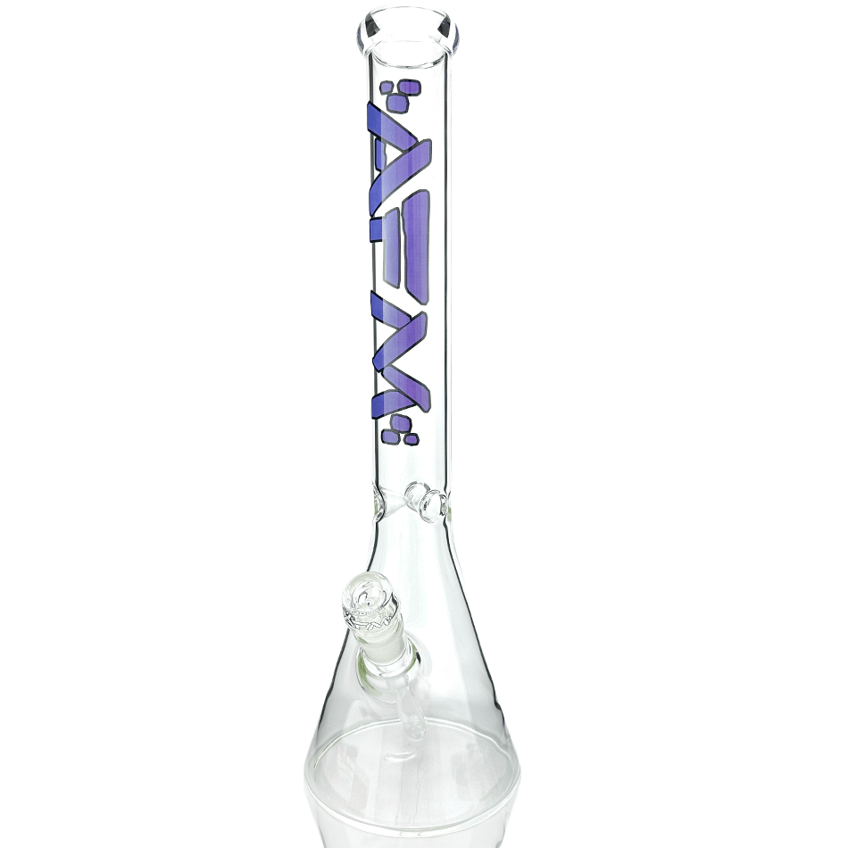 AFM Smoke Bong Purple 18" AFM Clear Beaker Bong and Ash Catcher Set