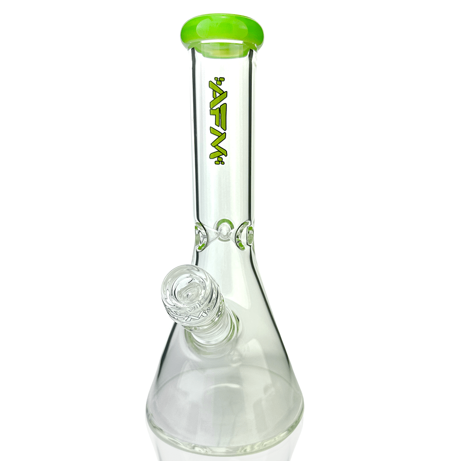 AFM Smoke Bong Slime 10" AFM Glass Classic Colored Lip Beaker Bong