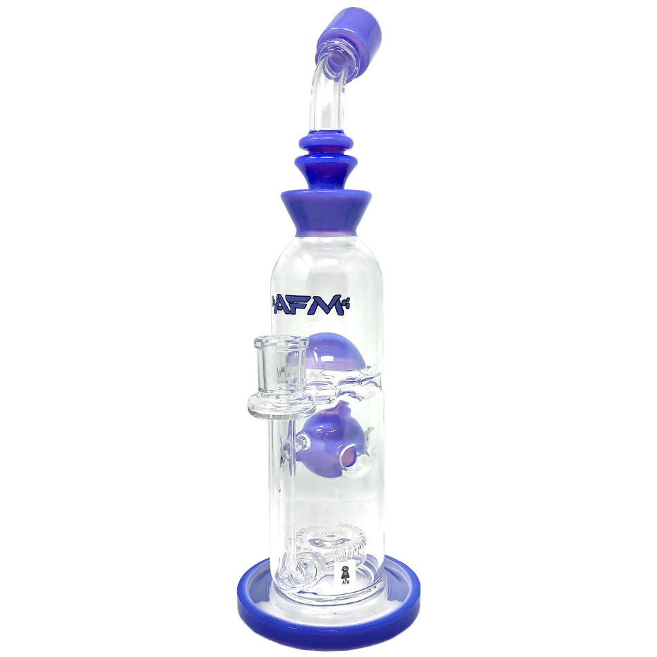 AFM Smoke Dab Rig Purple 12" AFM Glass Big Swiss Perc Straight Dab Rig
