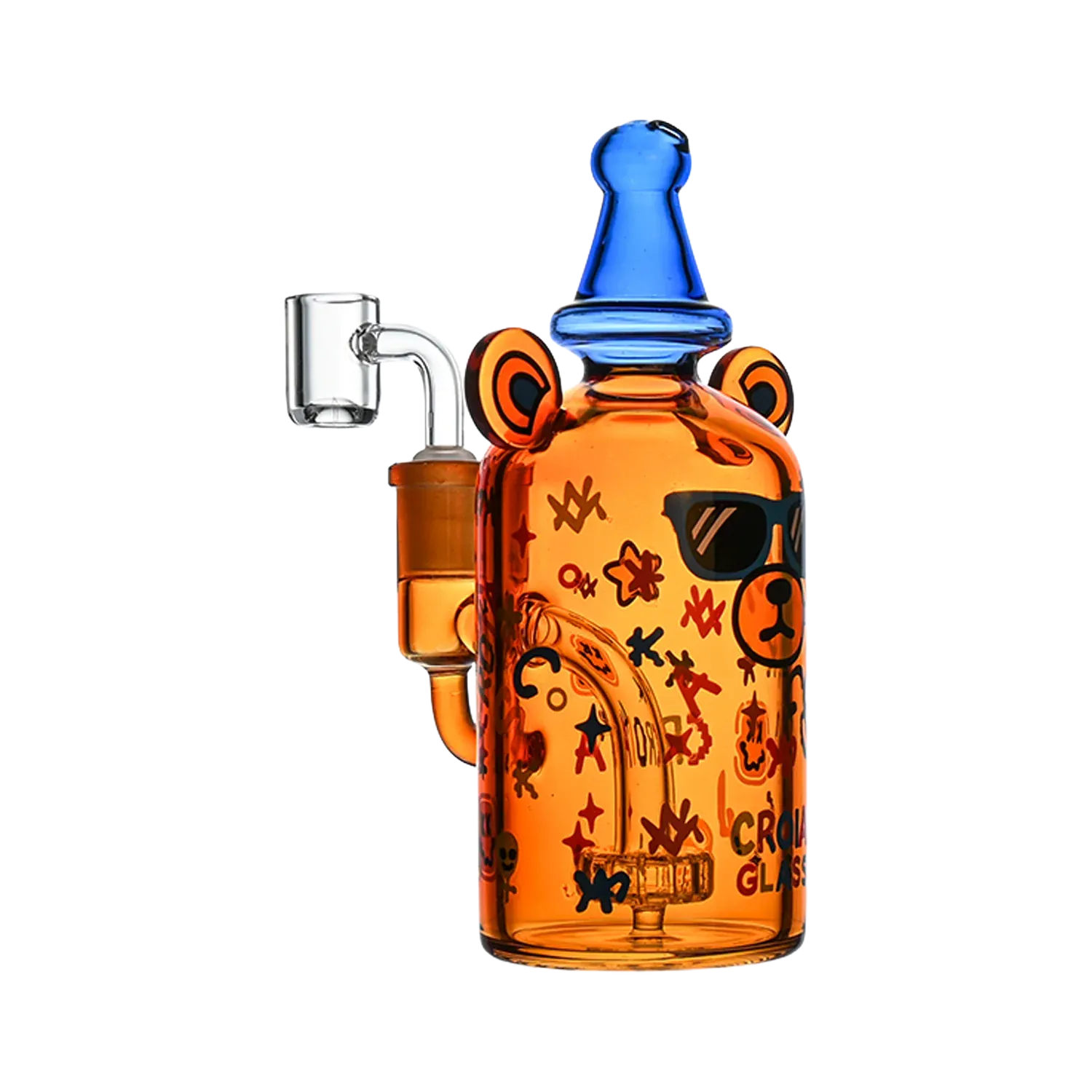 Croia Glass Cool Teddy Bear Dab Rig with Showerhead Perc | Croia Glass