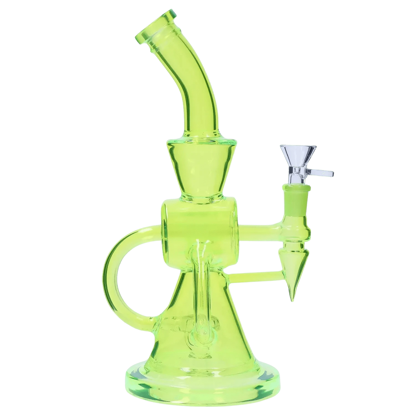 AshnCloud Bong Green Neon Beaker with Showerhead Percolator and Thick Base Water Pipe