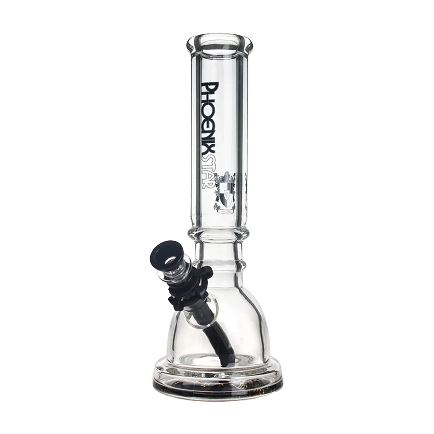 Green Flower Phoenix Star 7Mm Glass 12 Inches Beaker Bong With Wide Base