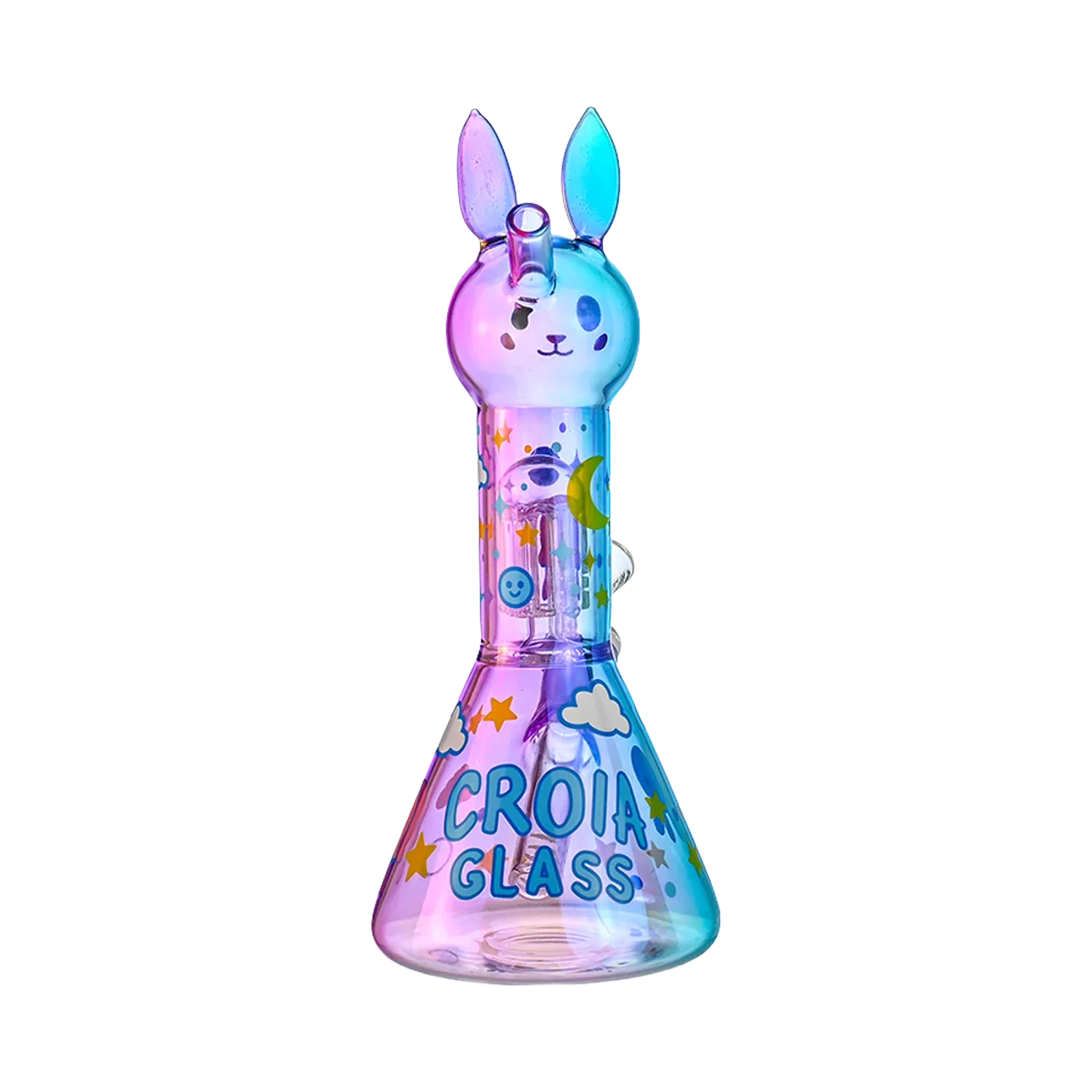 Croia Glass Cute Bunny Beaker Bong with Tree Perc | Croia Glass