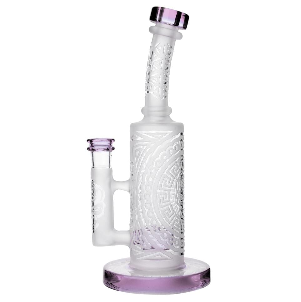 Front view of the SANDBLASTED MINI STRAIGHT CAN, featuring a subtly textured glass body and a simple, cylindrical shape.