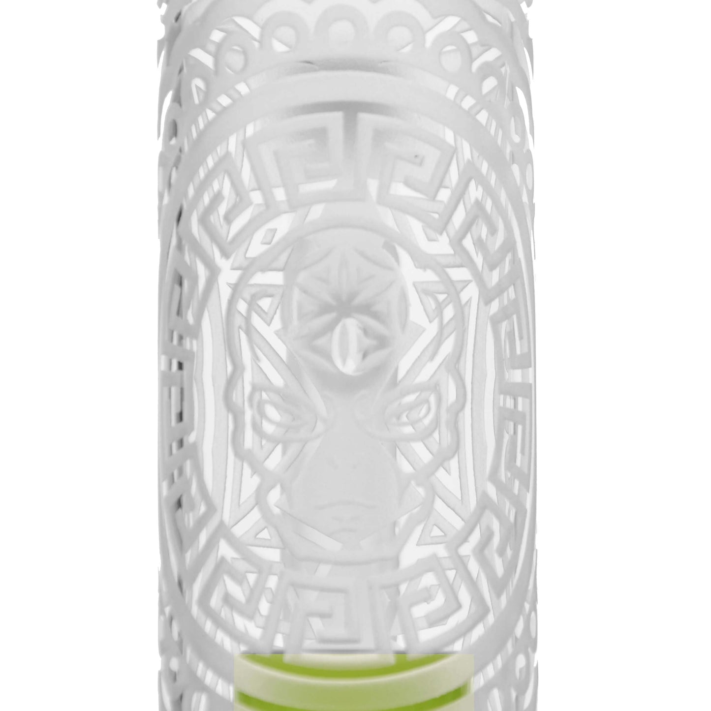 Front view of the SANDBLASTED MINI STRAIGHT CAN, showcasing the frosted glass with a simple, cylindrical shape.