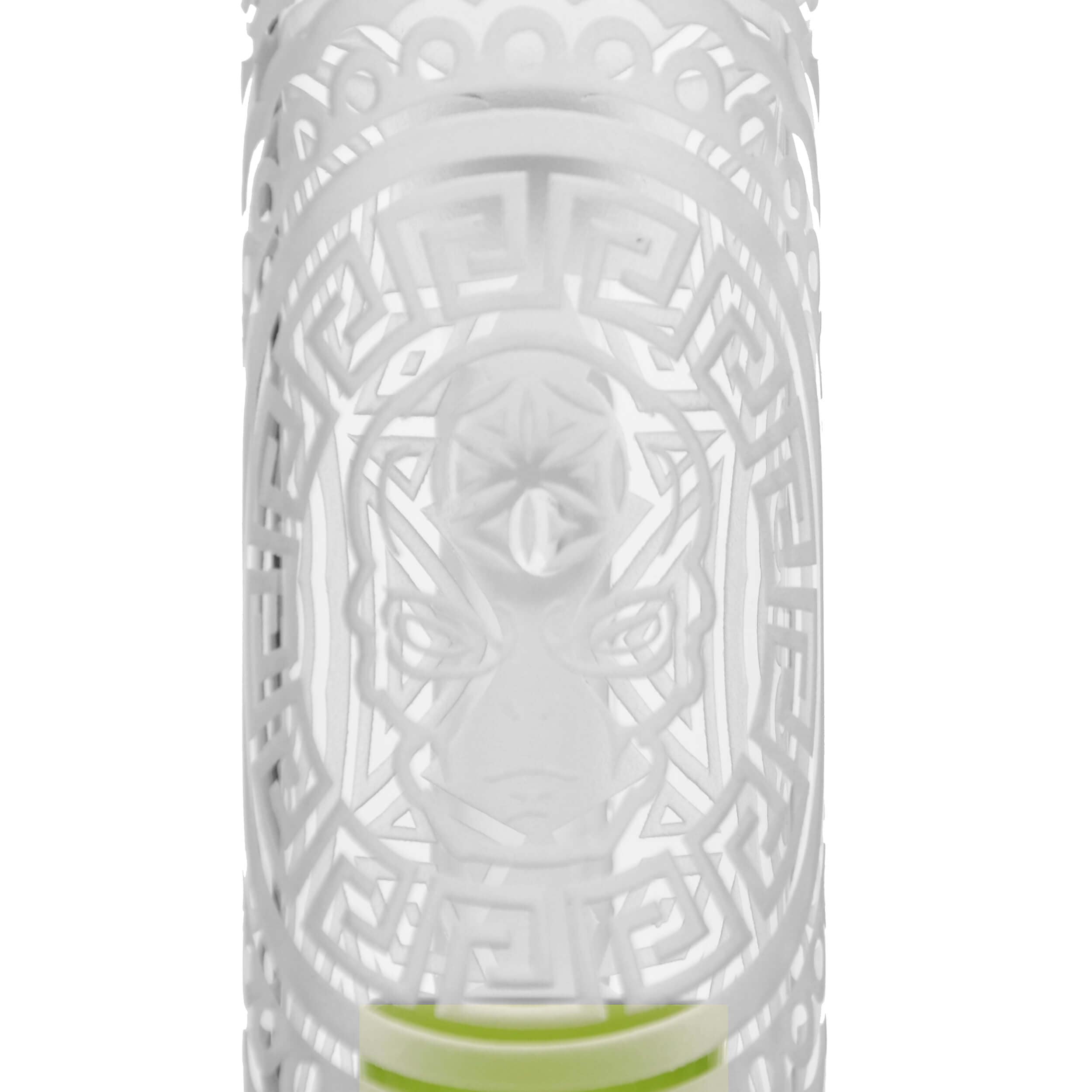 Front view of the SANDBLASTED MINI STRAIGHT CAN, showcasing the frosted glass with a simple, cylindrical shape.