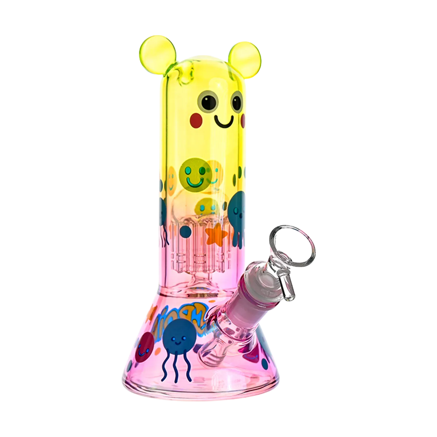 Croia Glass Cute Character Beaker Bong with Jellyfish Design | Croia Glass