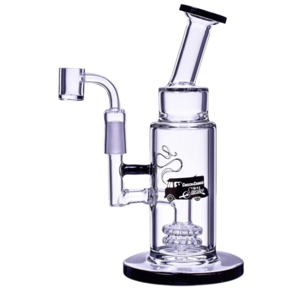 A studio shot of the Anthony 8" Dab Rig, displaying the clear glass rig at a slight angle against a white backdrop.