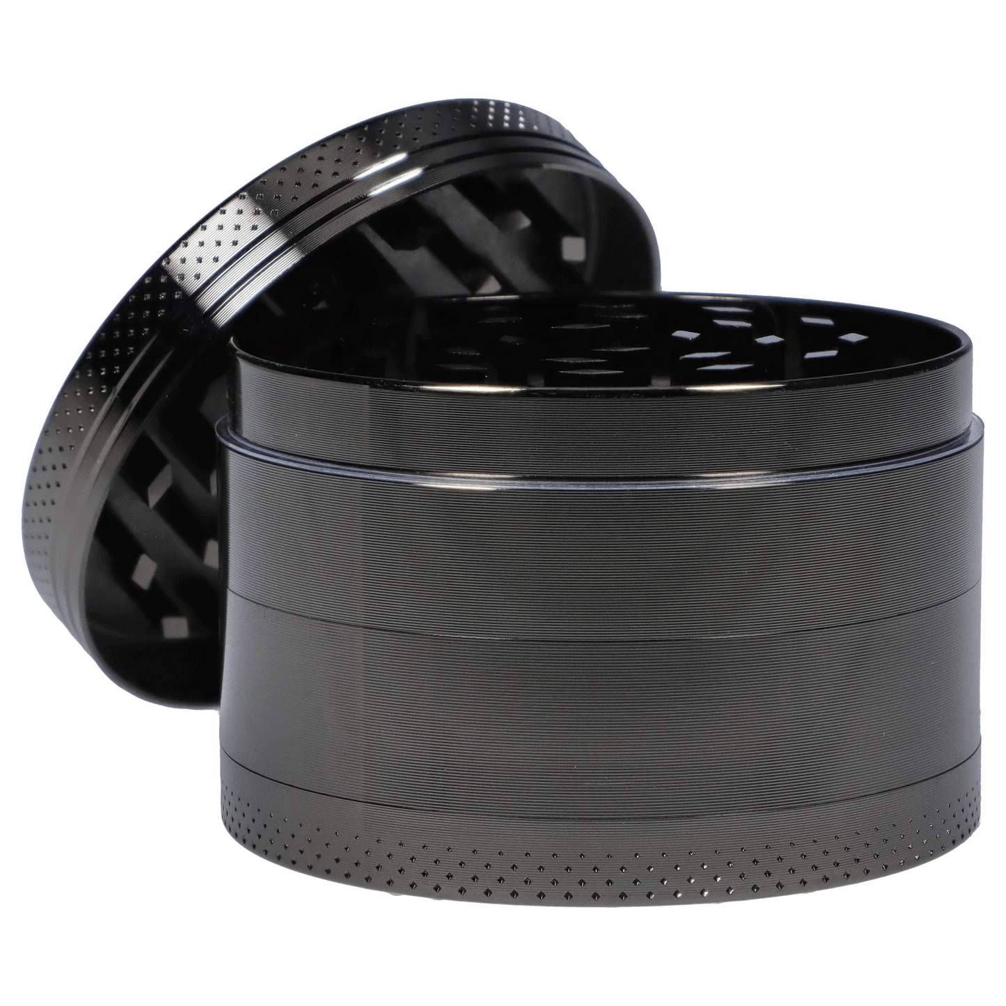 Cloud Cali Inc Grinder DHC 63mm Chrome w/ Psychadelic Mushroom Grinder