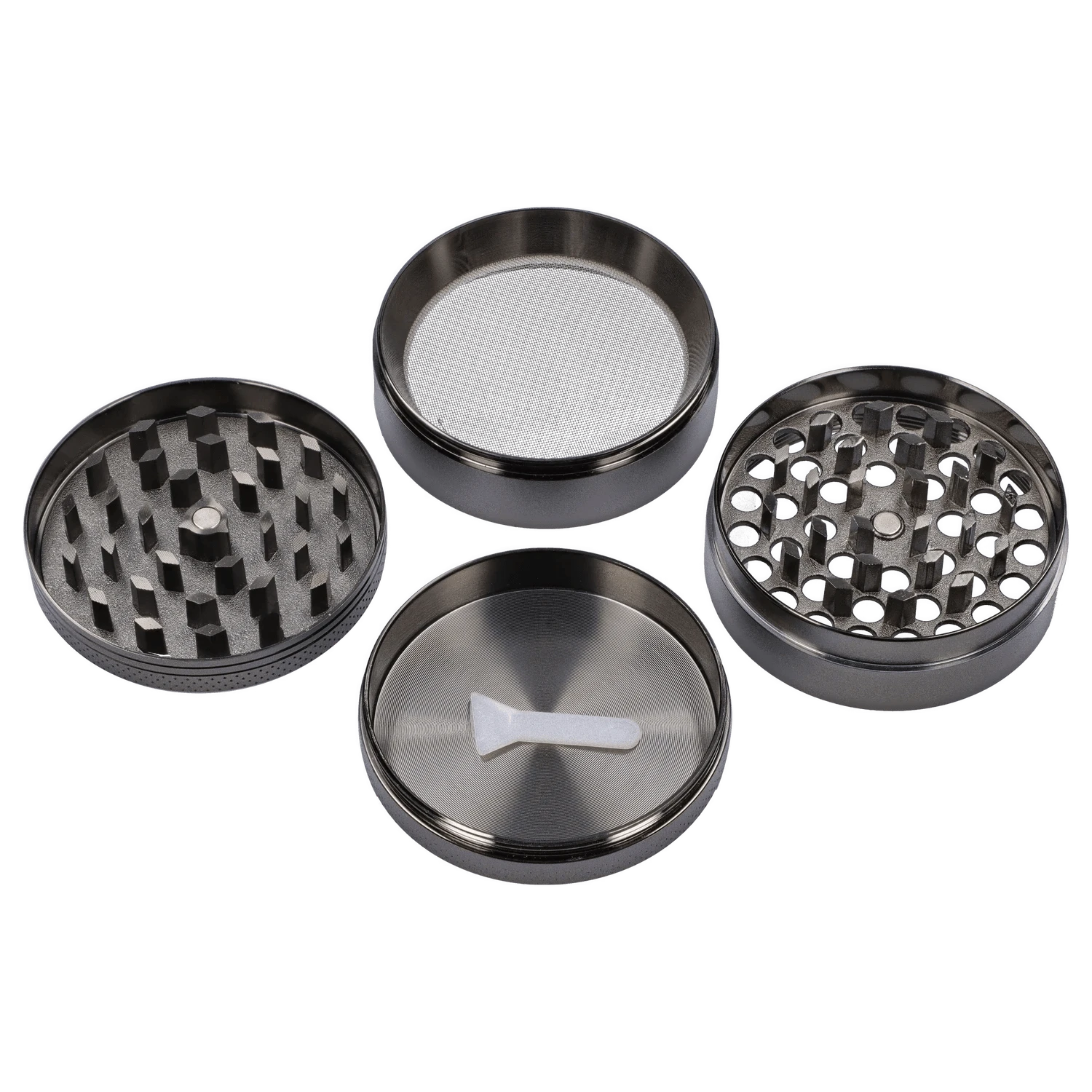 Cloud Cali Inc Grinder DHC 63mm Chrome w/ Psychadelic Mushroom Grinder
