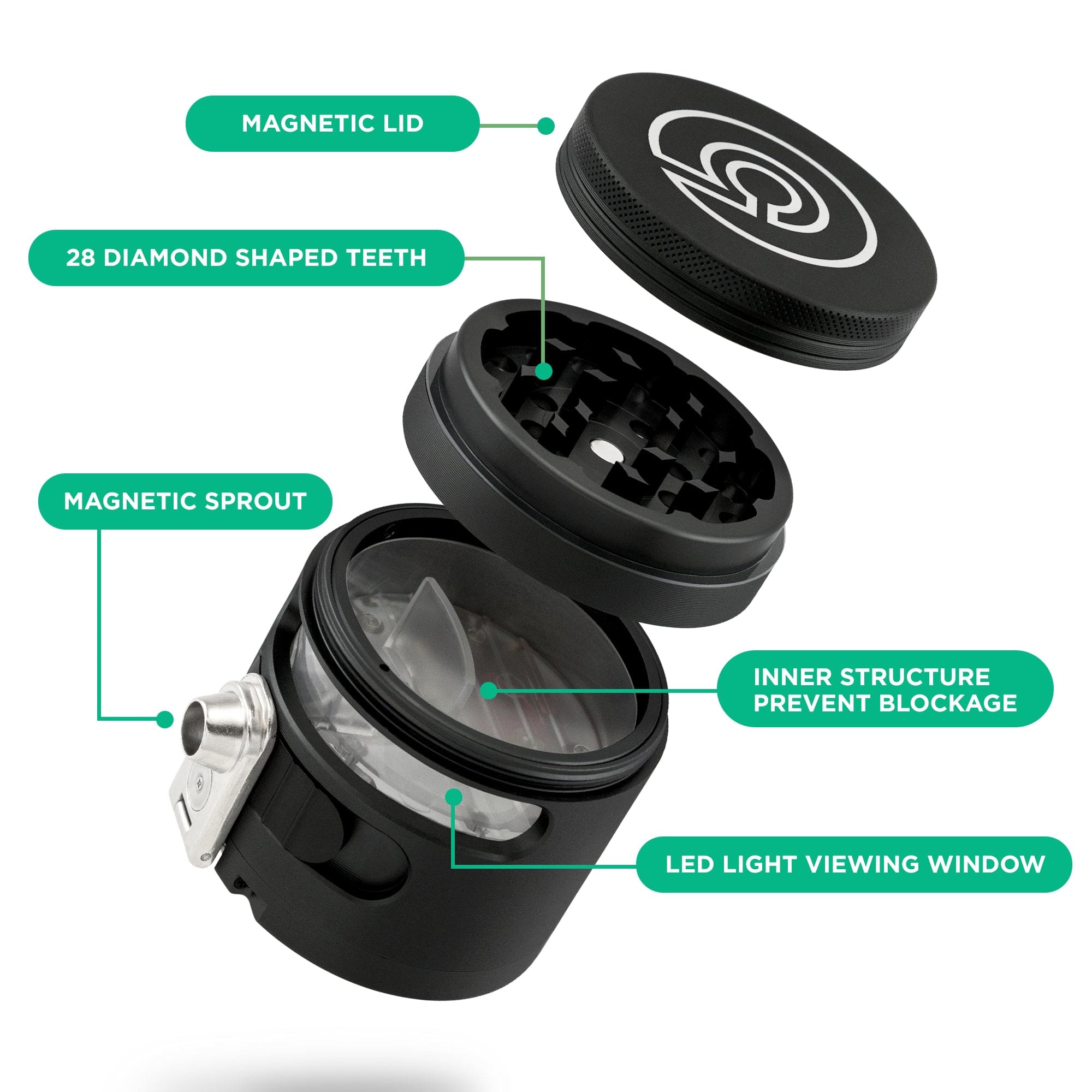 An angled view of the open Combo9 Bundle - Atomic9 + Tectonic9| showing its interior details and magnetic lid.