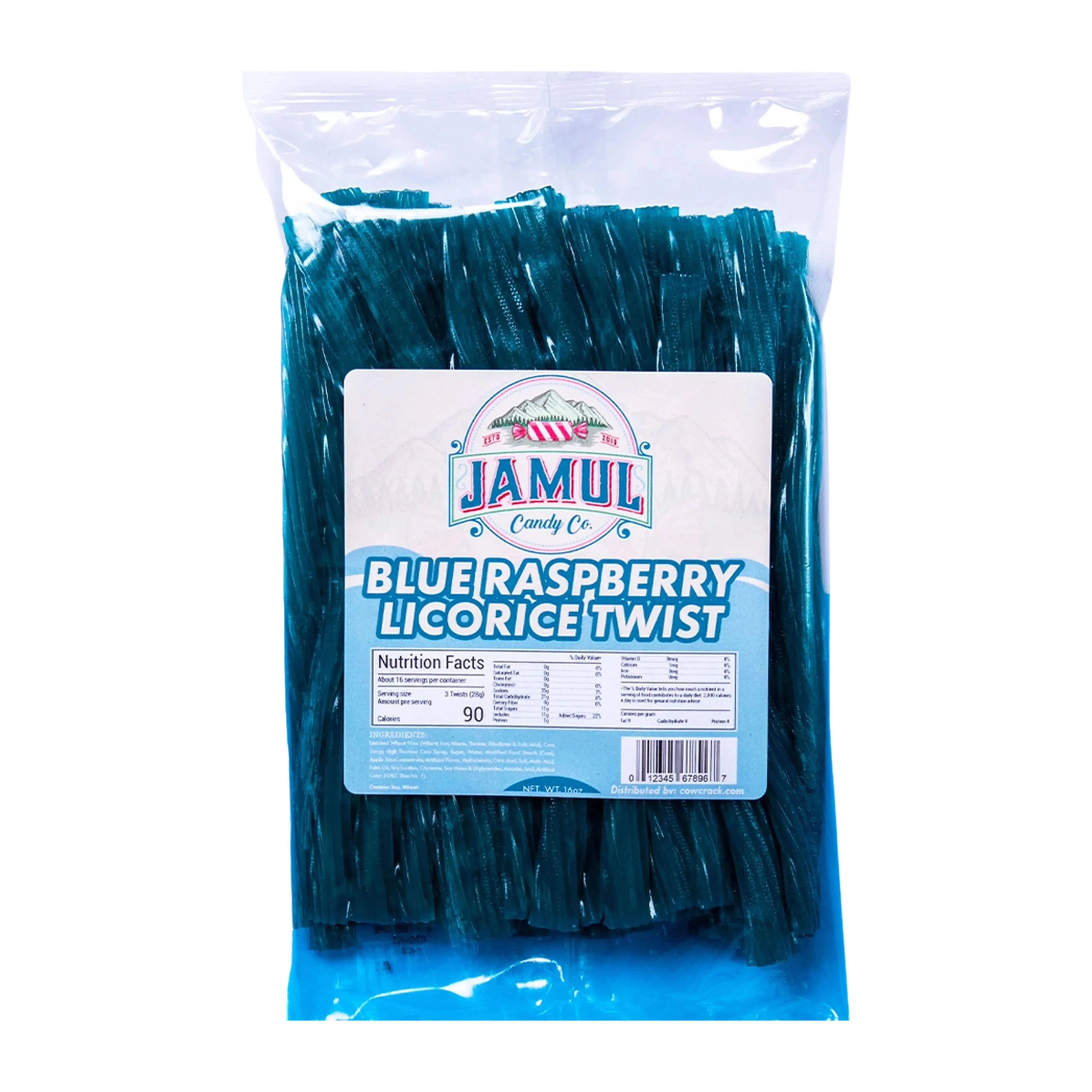 Cow Crack Snacks Jamul Candy Co. Blue Raspberry Licorice - 16 oz.