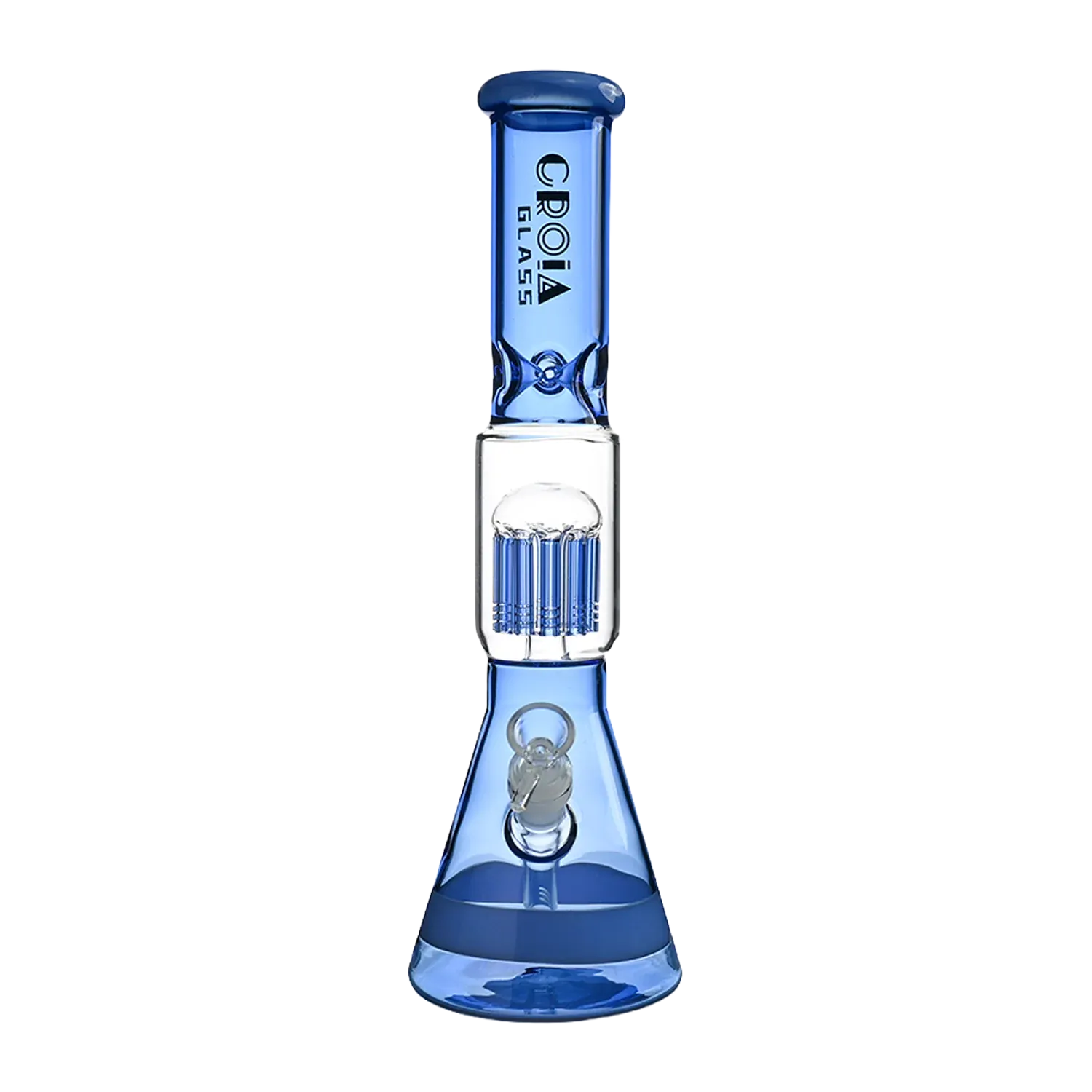 Croia Glass 15" Beaker Bong with Tree Perc and Ice Catcher | Croia Glass