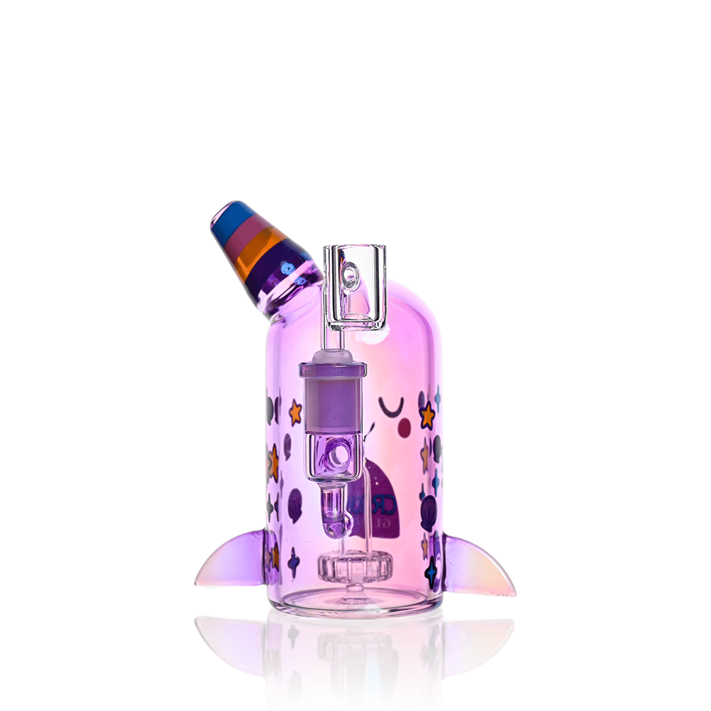 Croia Glass Cute Narwhal Dab Rig – Mini Showerhead Perc Rig | Croia Glass