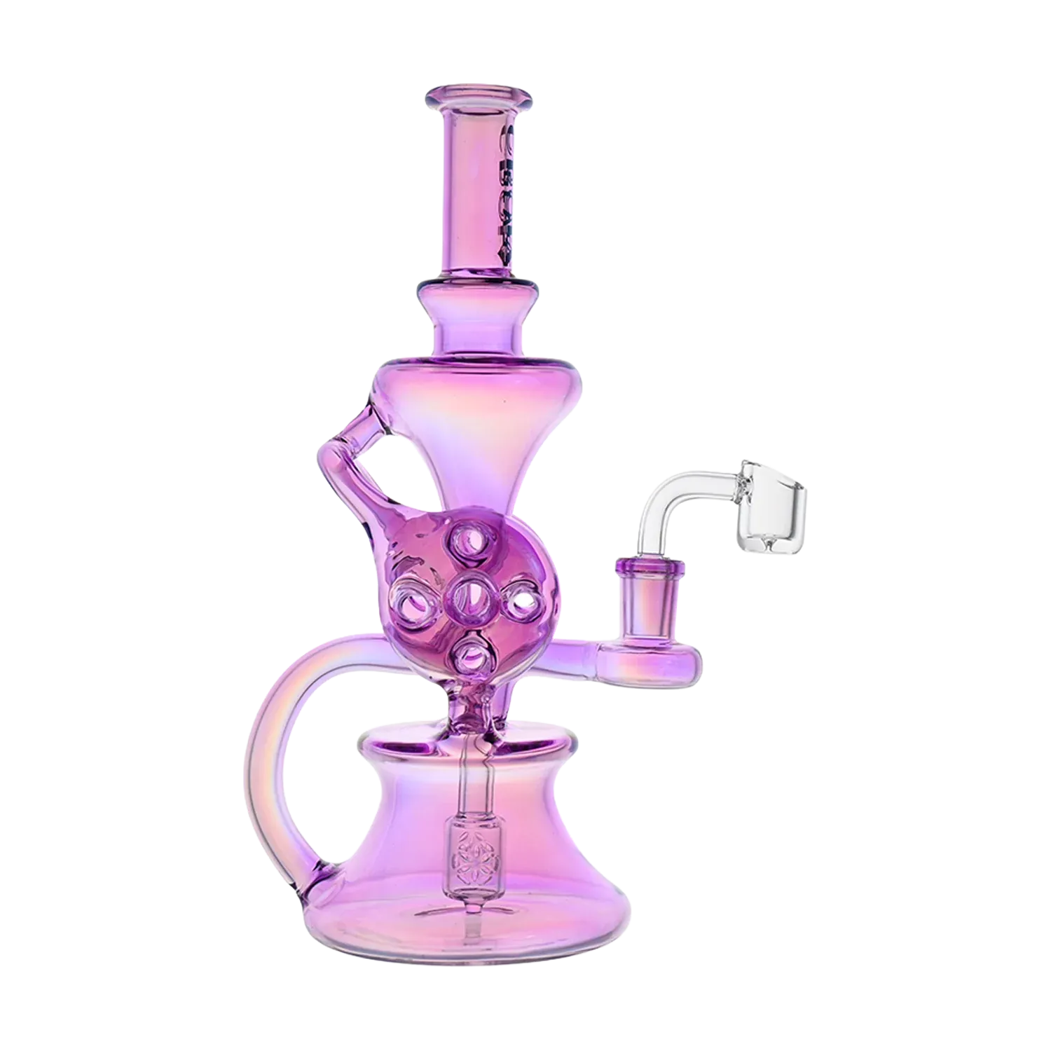 Croia Glass 10" Dual Swiss Perc Klein Recycler Dab Rig | Croia Glass