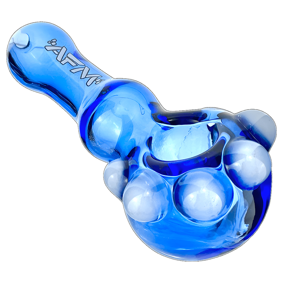 AFM Smoke Hand Pipe 4" AFM Spikey Color Glass Hand Pipe