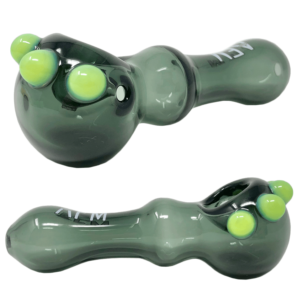 AFM Smoke Hand Pipe 4" AFM Spikey Color Glass Hand Pipe