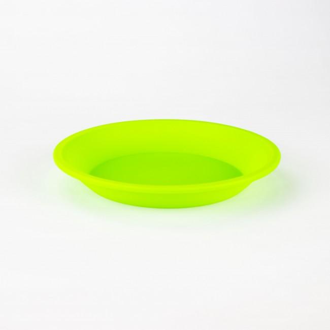 A top-down view of the Silicone Round Plate 22cm, showing a simple, circular design with a smooth surface.