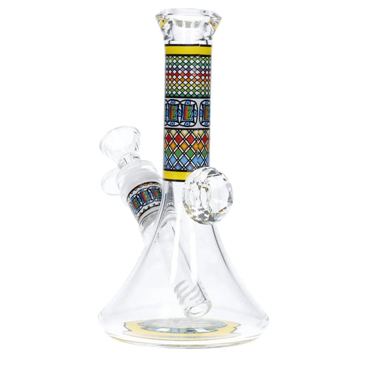 Diamond Beaker w/ Colourful Tube - 7 in.