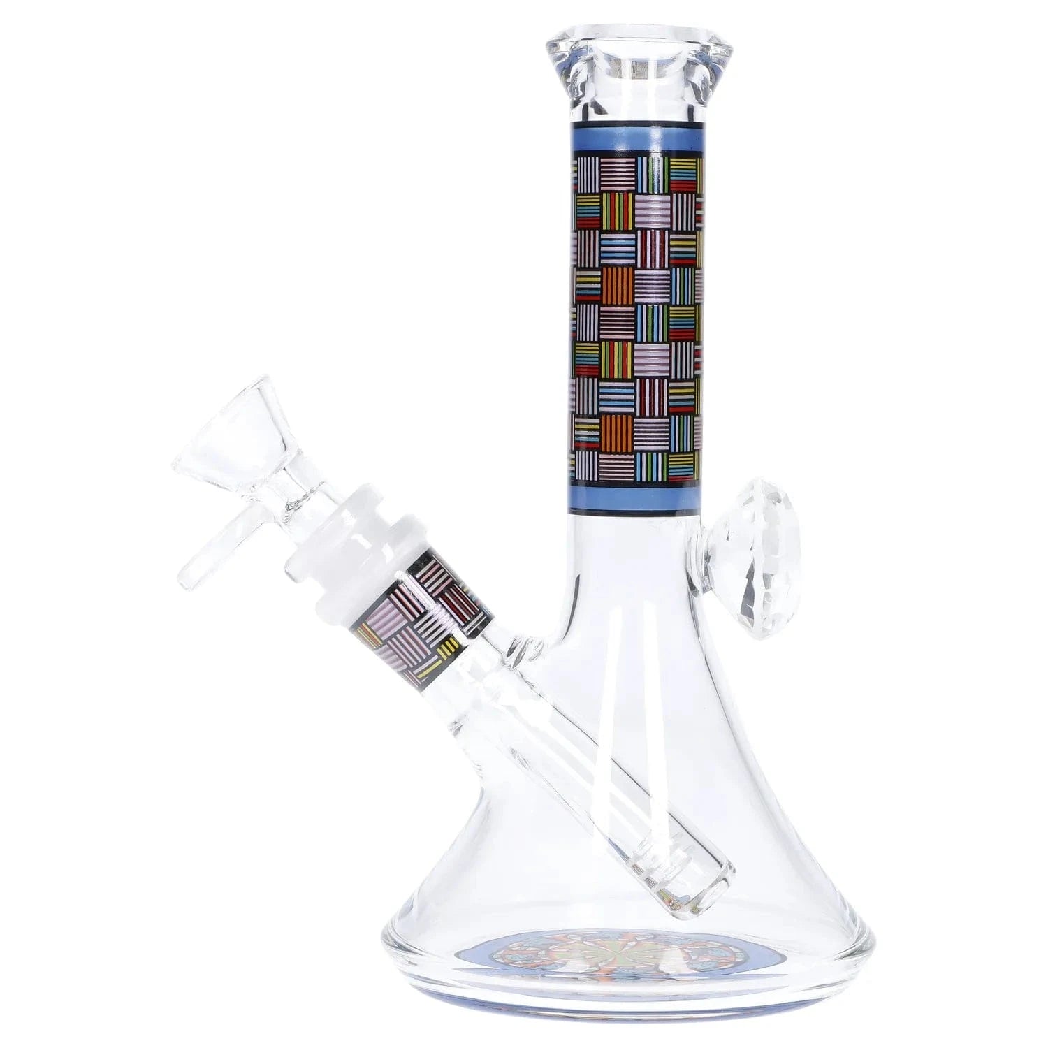 Daily High Club Bong Diamond Beaker with Colorful Tube - 7 in