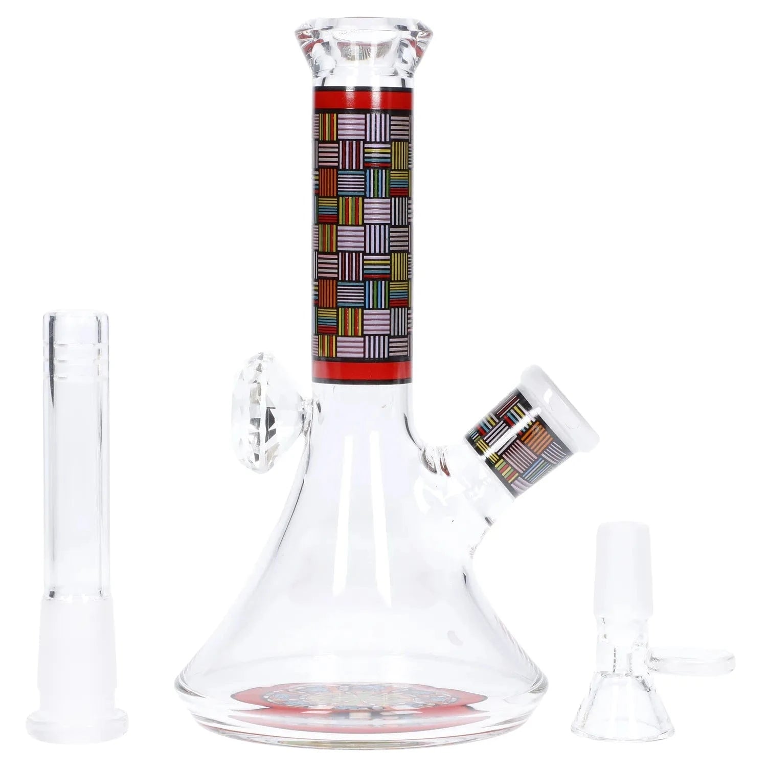 Daily High Club Bong Diamond Beaker with Colorful Tube - 7 in