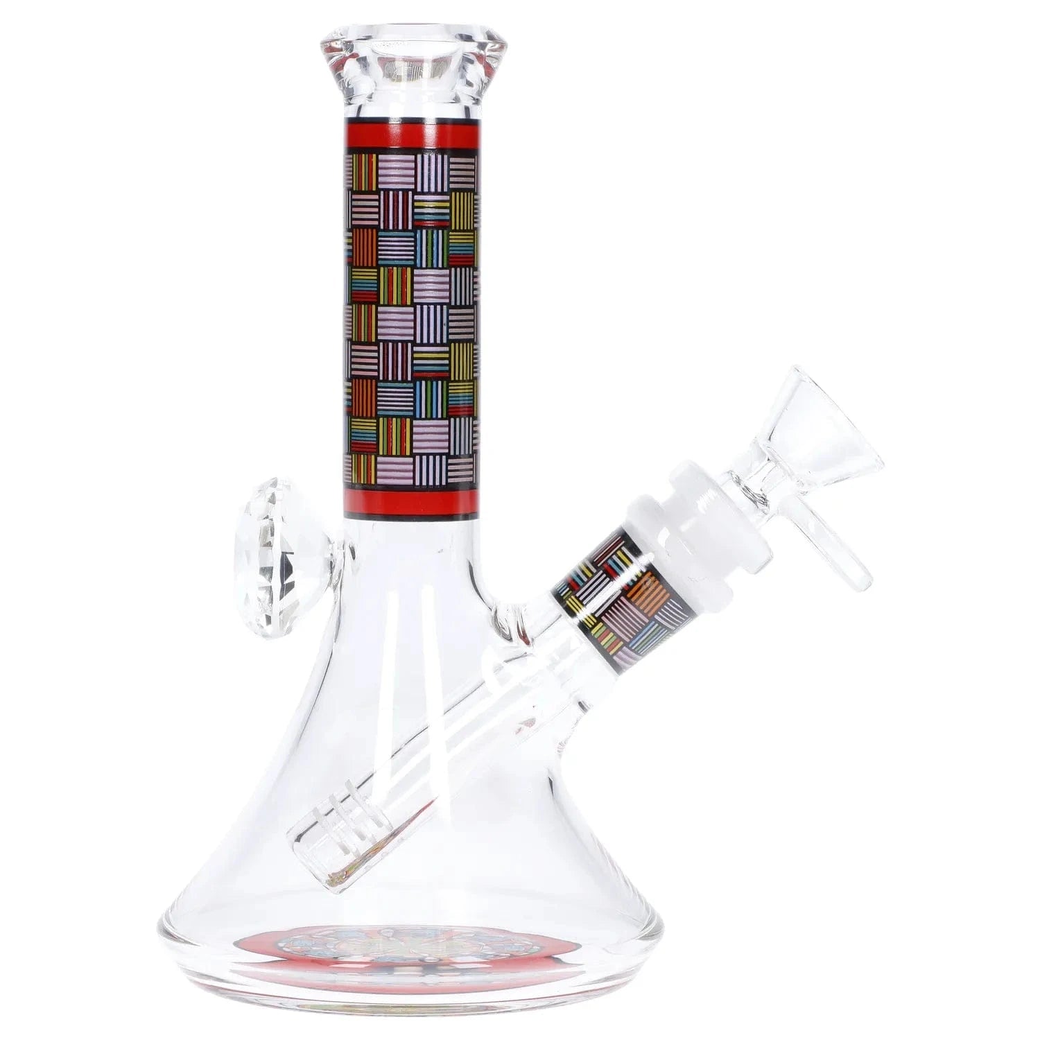 Daily High Club Bong Diamond Beaker with Colorful Tube - 7 in