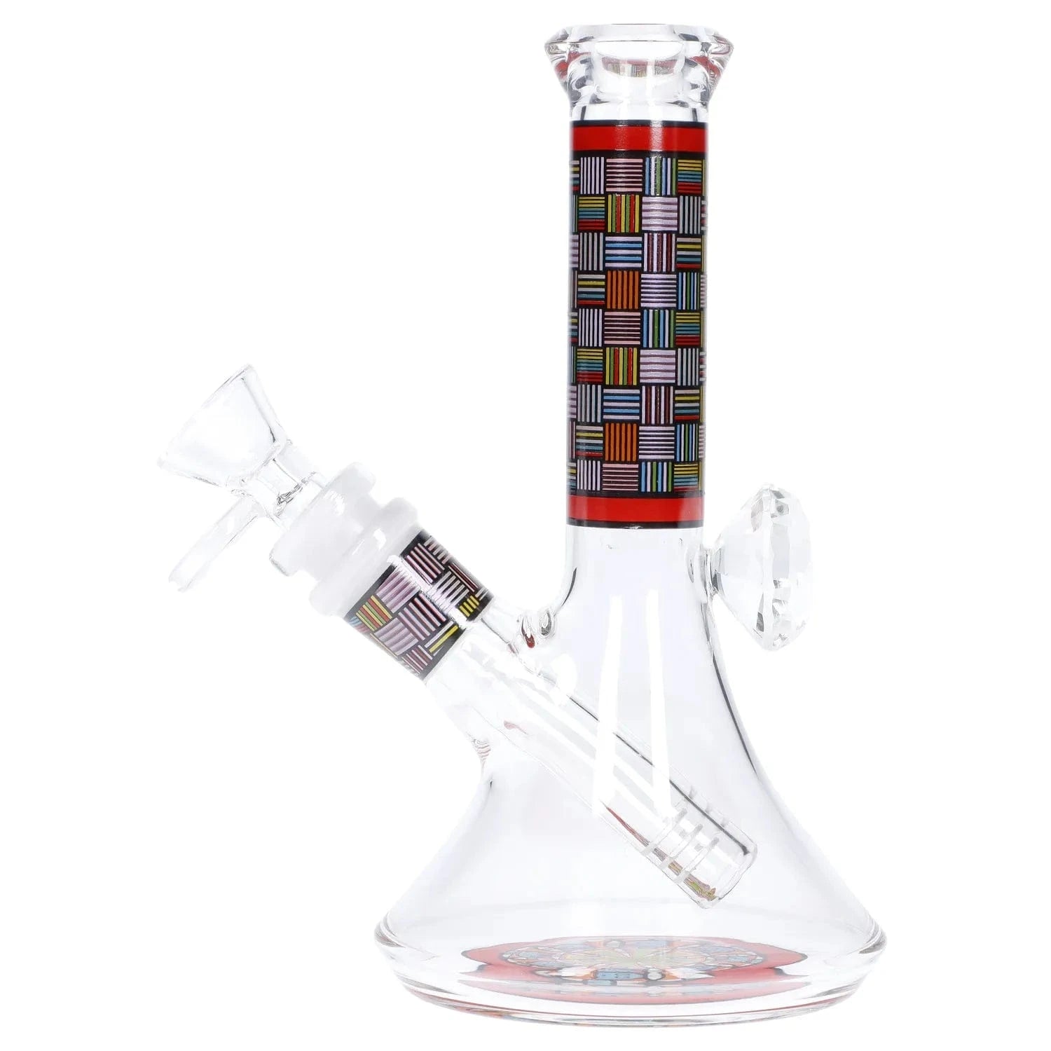 Daily High Club Bong Diamond Beaker with Colorful Tube - 7 in