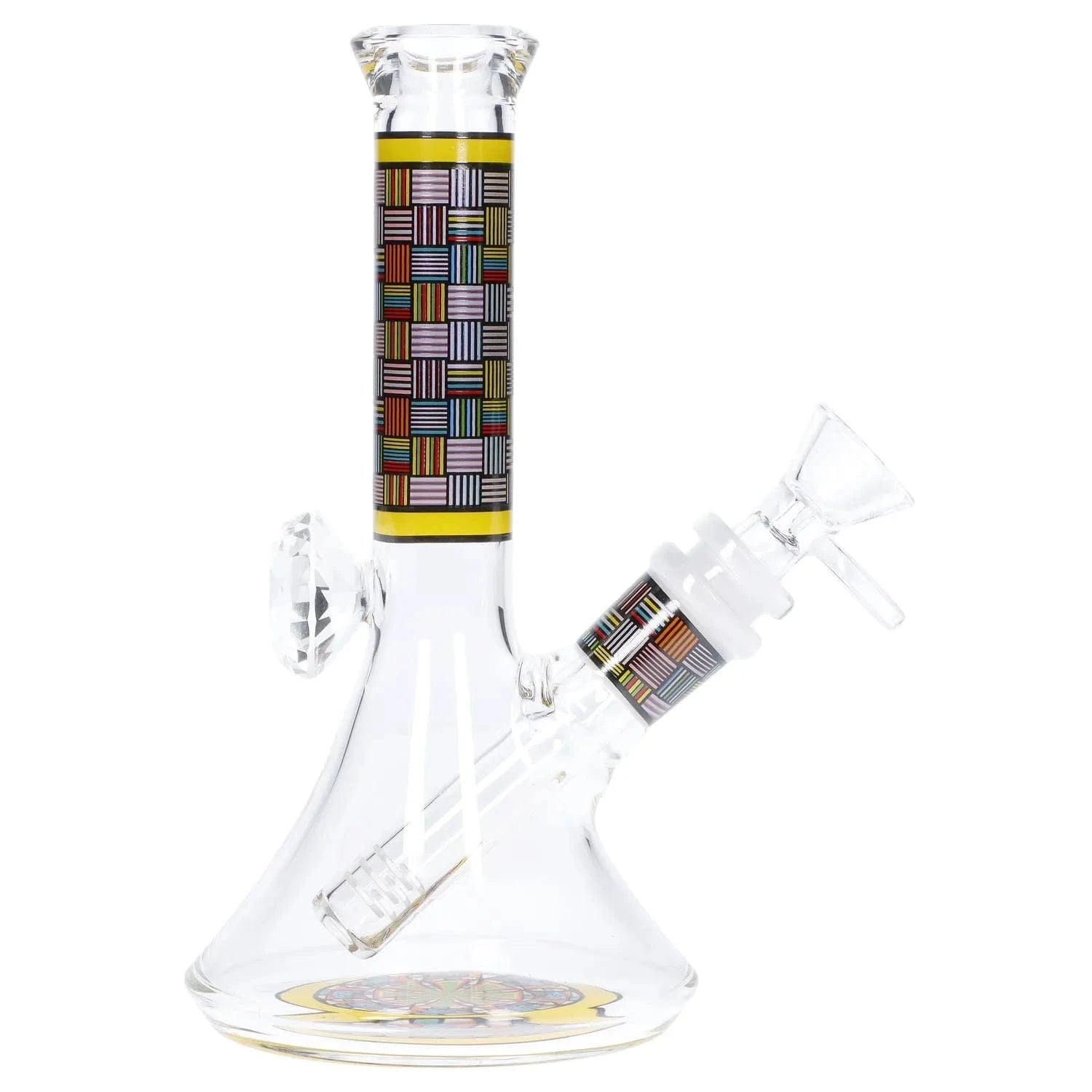 Daily High Club Bong Diamond Beaker with Colorful Tube - 7 in