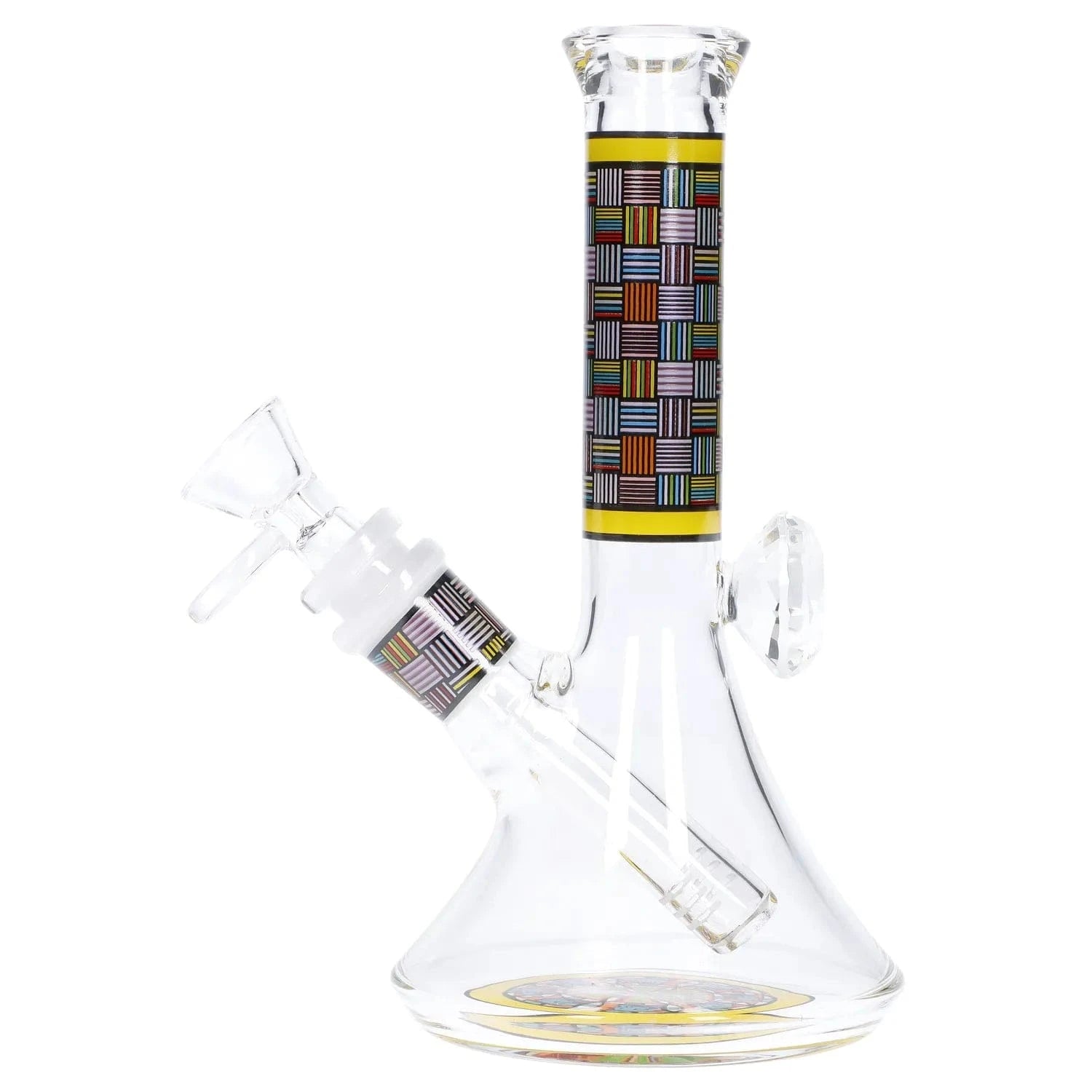 Daily High Club Bong Diamond Beaker with Colorful Tube - 7 in