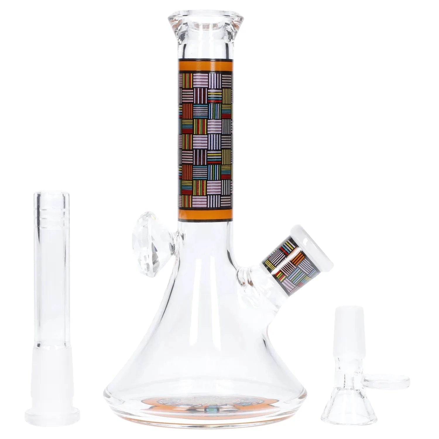 Daily High Club Bong Diamond Beaker with Colorful Tube - 7 in