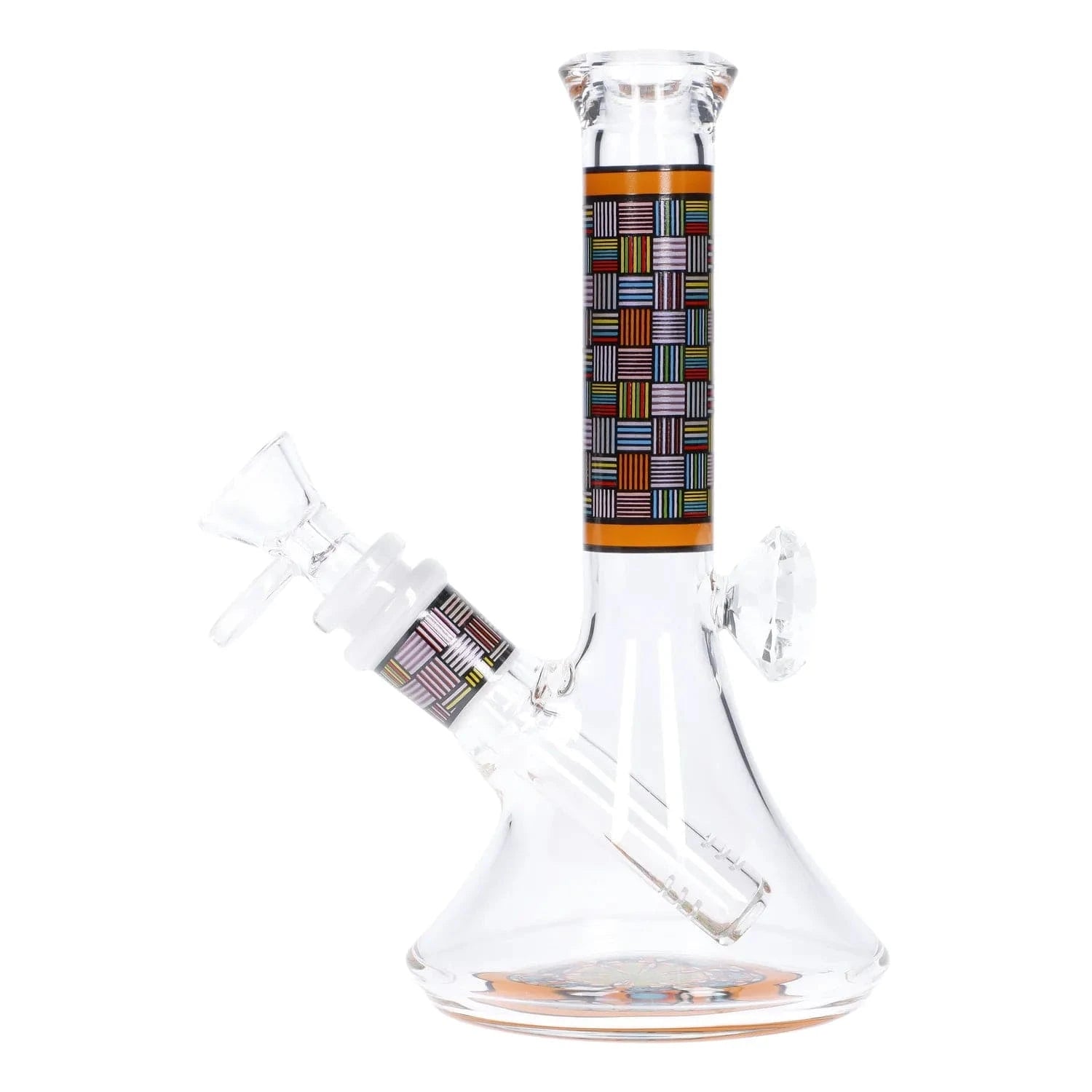 Daily High Club Bong Diamond Beaker with Colorful Tube - 7 in