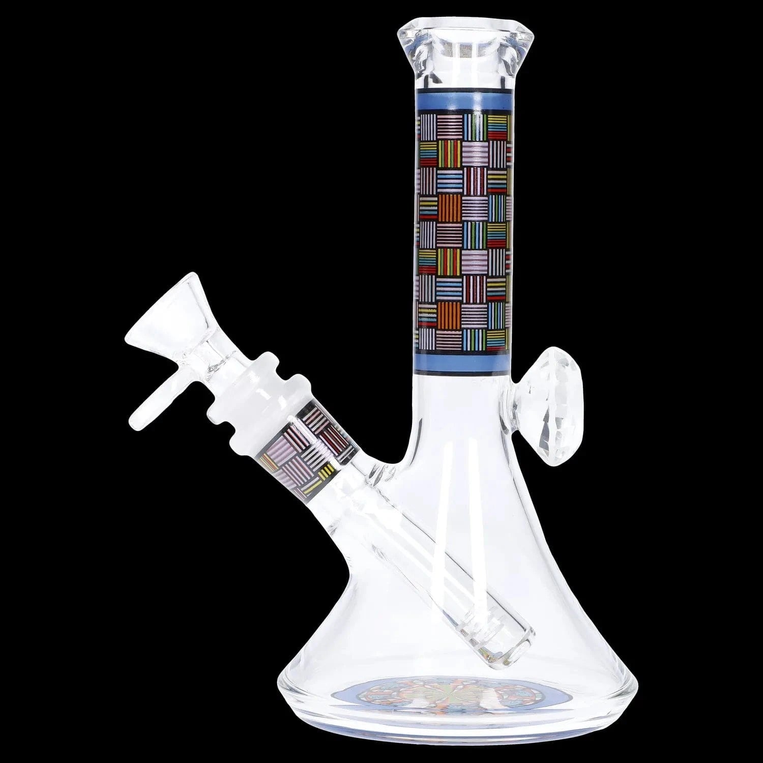 Daily High Club Bong Diamond Beaker with Colorful Tube - 7 in