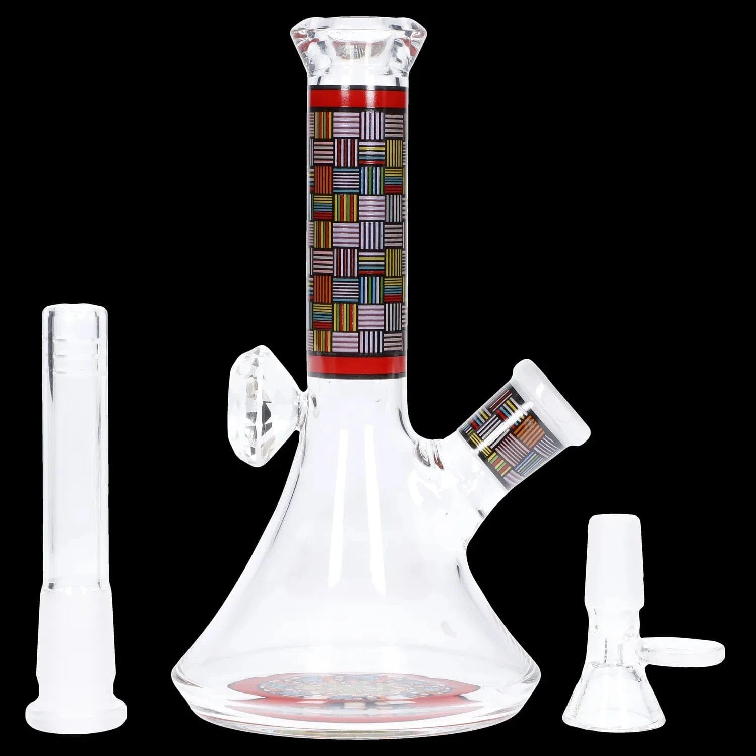 Daily High Club Bong Diamond Beaker with Colorful Tube - 7 in