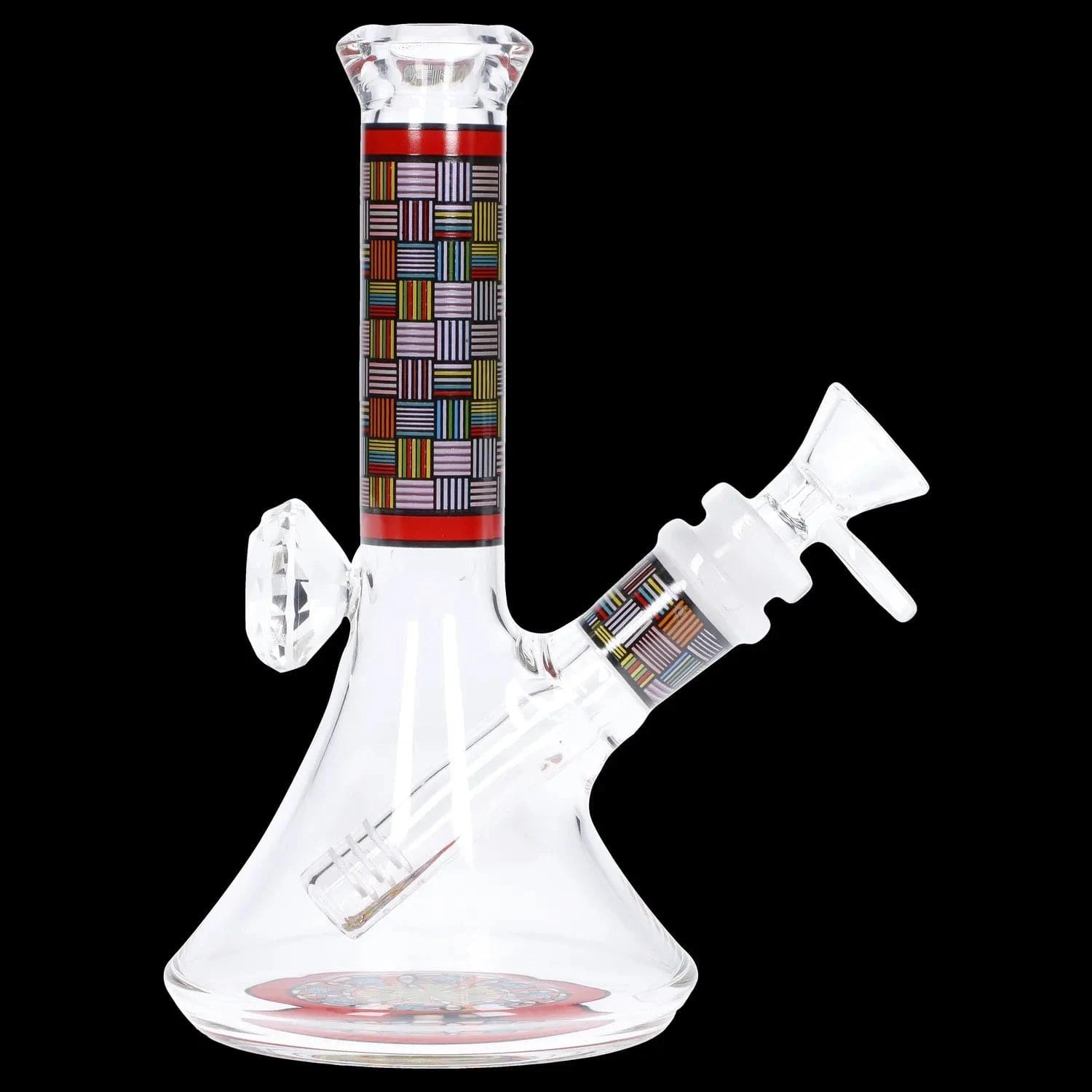 Daily High Club Bong Diamond Beaker with Colorful Tube - 7 in