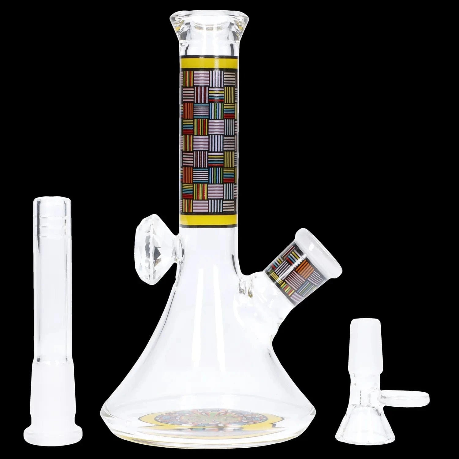 Daily High Club Bong Diamond Beaker with Colorful Tube - 7 in