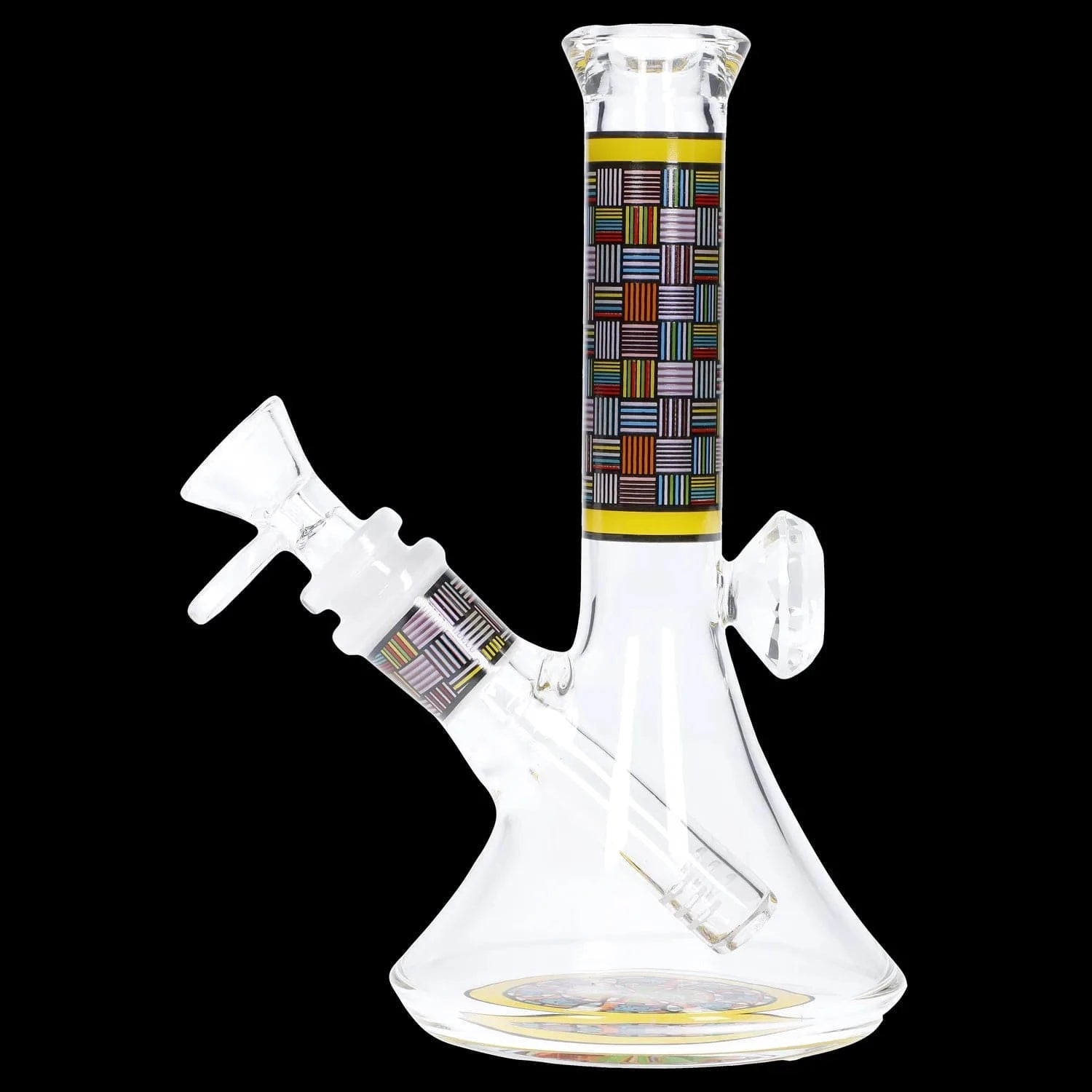 Daily High Club Bong Diamond Beaker with Colorful Tube - 7 in
