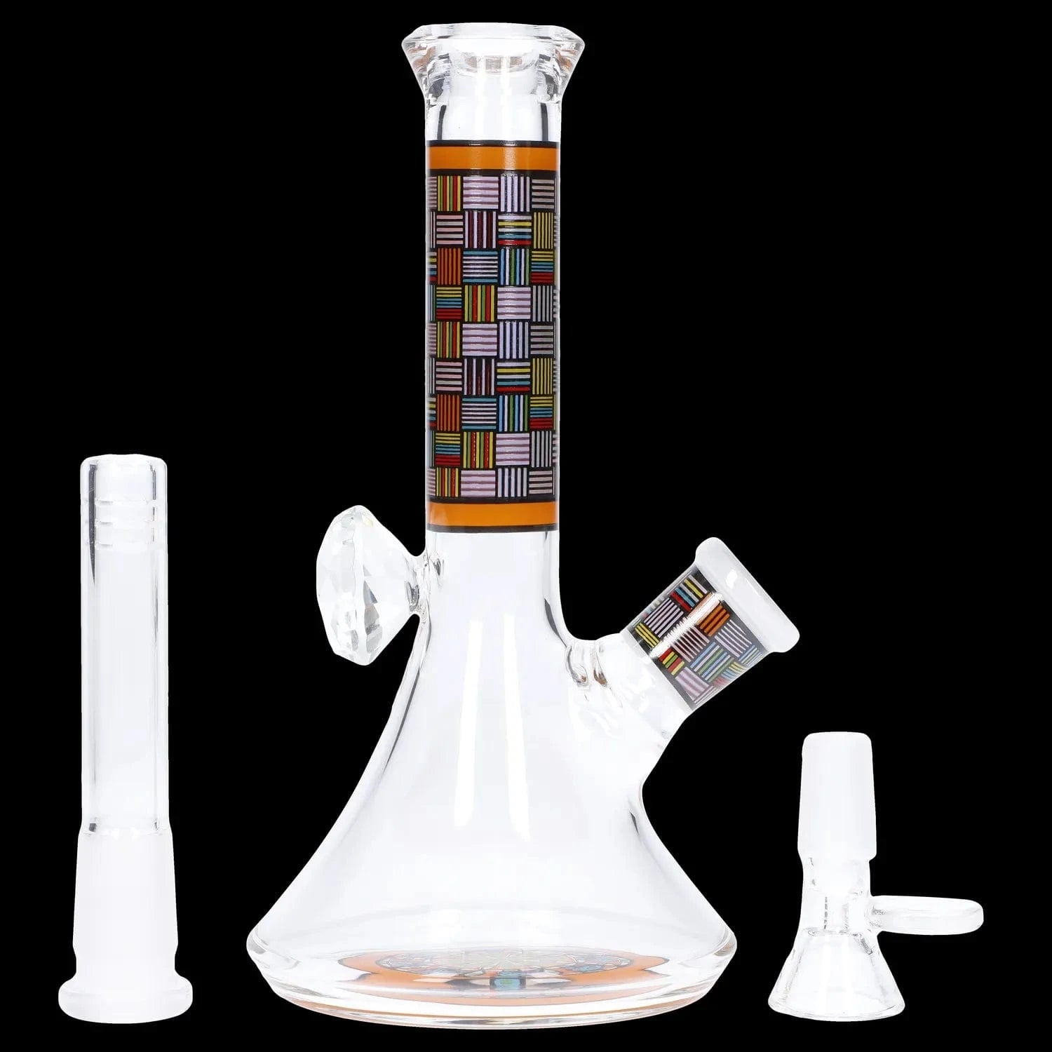 Daily High Club Bong Diamond Beaker with Colorful Tube - 7 in